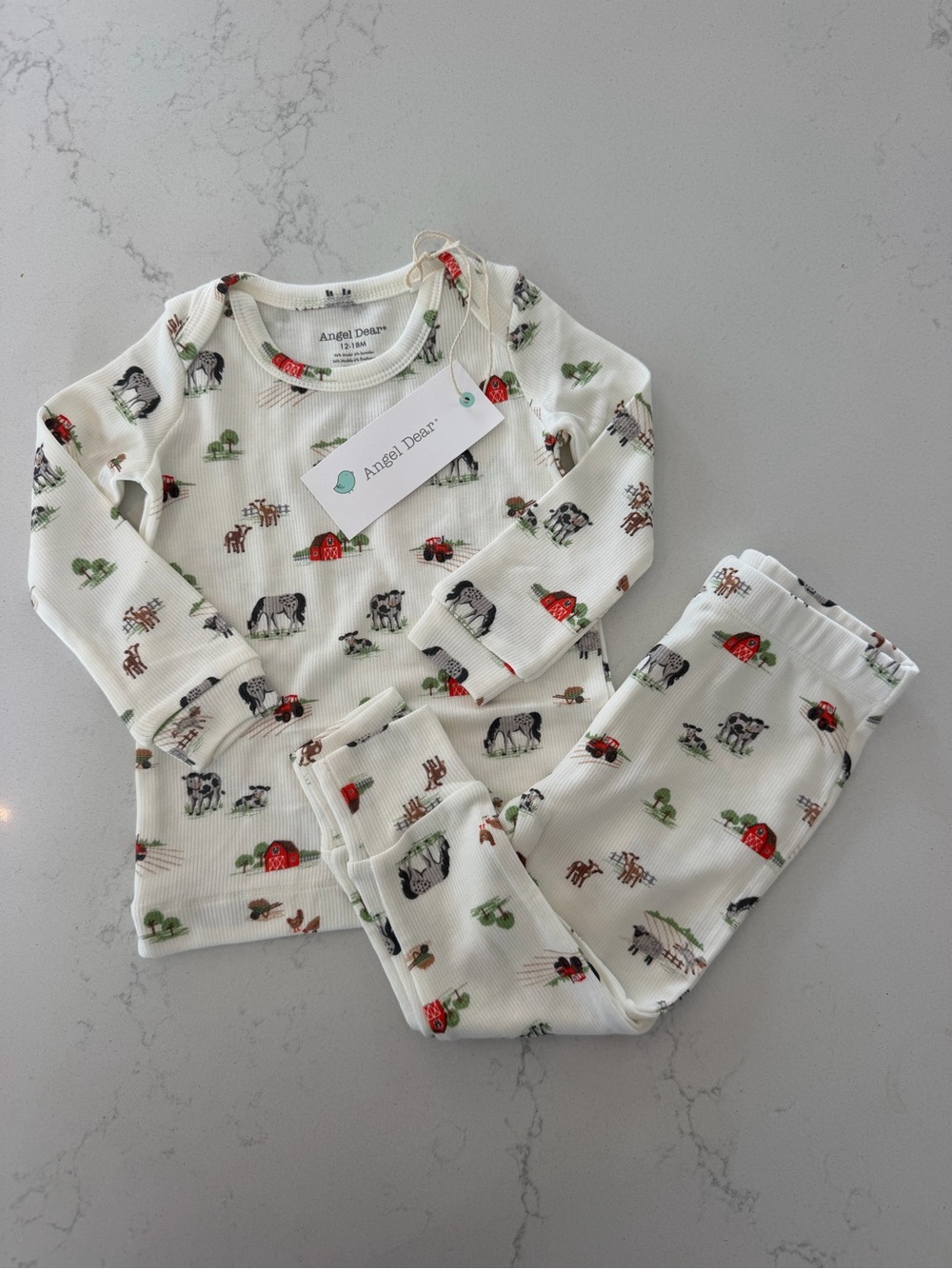 Angel Dear Farm Animal Print Pajama Set